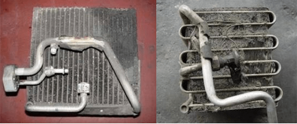 an evaporator that has not been washed for ten years